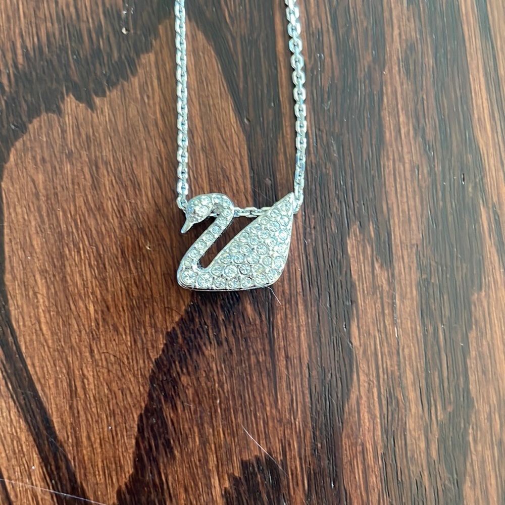 Swarovski swan necklace